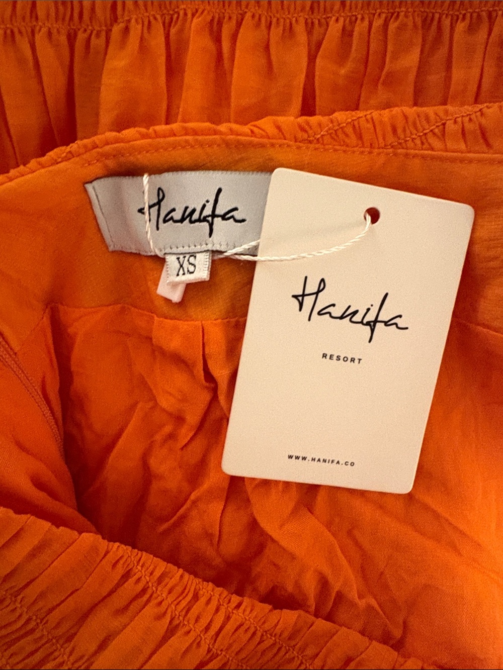 Hanifa Samaria Skirt in Orange SZ XS NWT - Picture 4 of 6